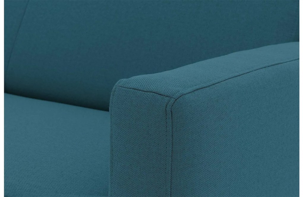 Goossens Key West blauw, stof, 2-zits, modern design met ligelement links