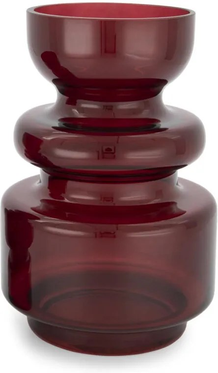 Vaas - 24 Cm - Glas - Rood (rood)