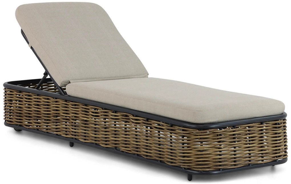 Lifestyle Garden Furniture Nice Ligbed Verstelbaar Aluminium/wicker Grijs
