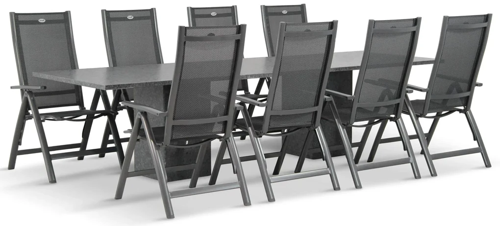 Tuinset 8 personen 300 cm Aluminium/Textileen /Aluminium/textileen Grijs Hartman Royal