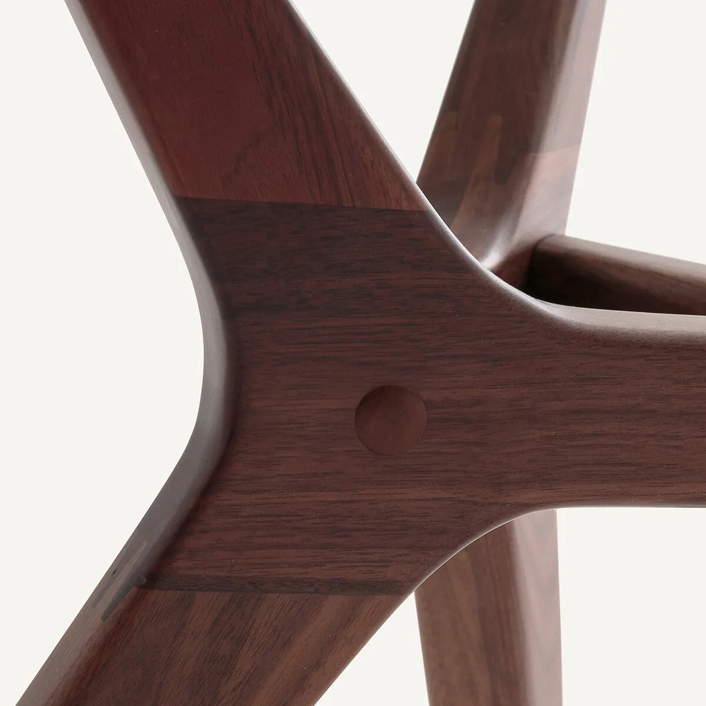 Salontafel notenhout ø50 cm, Maricielo