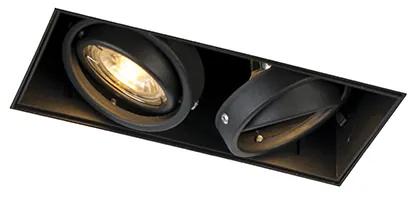 Smart inbouwspot zwart incl. 2 Wifi GU10 trimless - Oneon 2 Modern GU10 Binnenverlichting Lamp