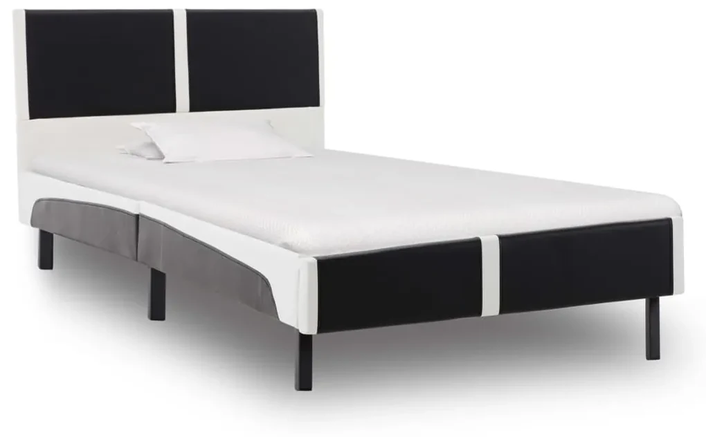 vidaXL Bed met traagschuim matras kunstleer 90x200 cm