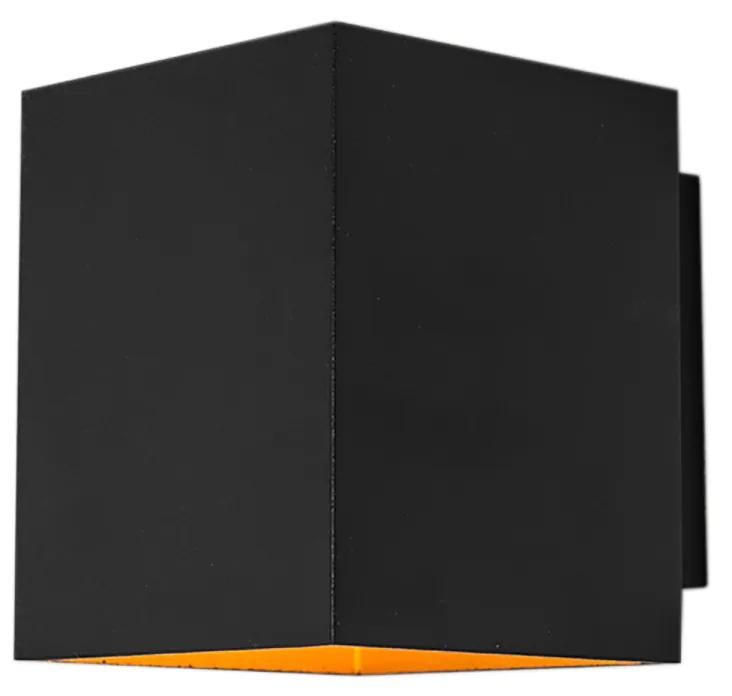 Set van 2 Design wandlampen zwart en goud vierkant - Sola Modern, Design G9 Binnenverlichting Lamp