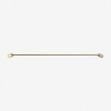 Devon Rvs Wandgemonteerde Handdoekhouder Met Stang (↔︎60 Cm) Goud - Sklum