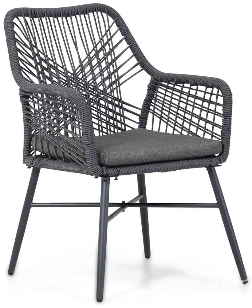 Tuinset 4 personen 180 cm Rope /Aluminium/teak Grijs Domani Furniture Foris/Matale