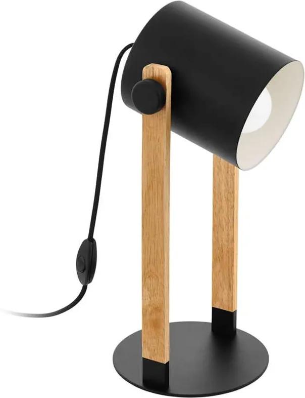 EGLO tafellamp Hornwood - zwart/crème - Leen Bakker