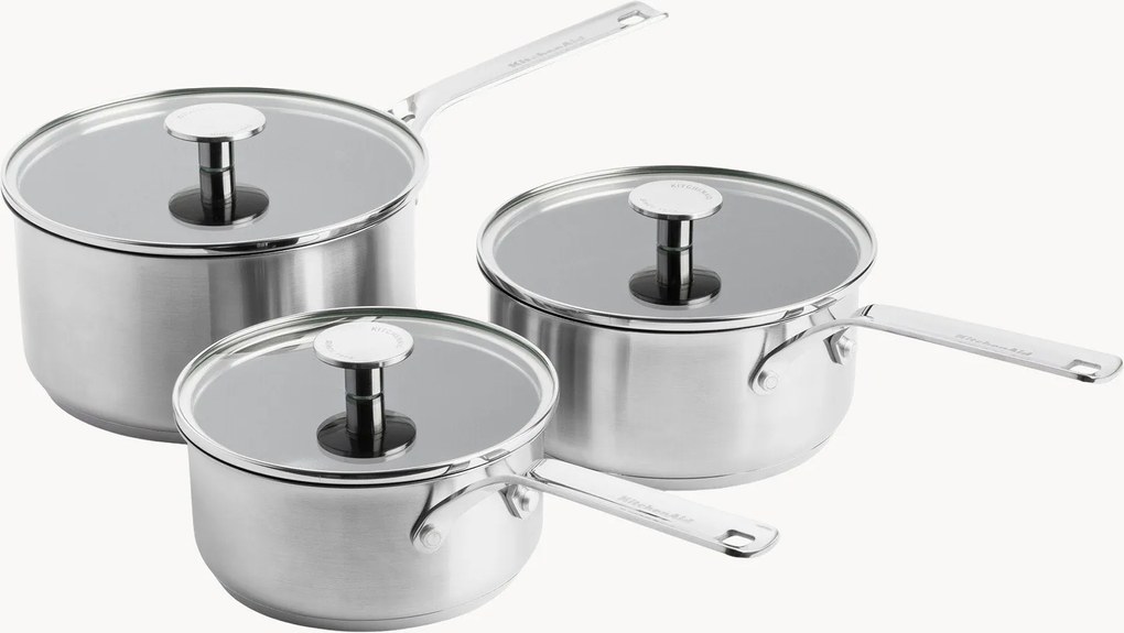 Kookpannen met deksel, 6-delig