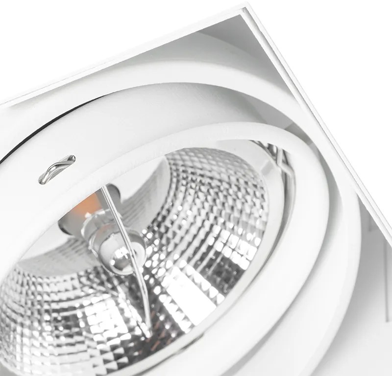 Set van 6 Inbouwspot wit GU10 AR111 trimless verstelbaar - Oneon