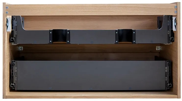 Mueller Sakura wastafelonderkast 120x45,2cm naturel eiken/mat zwart