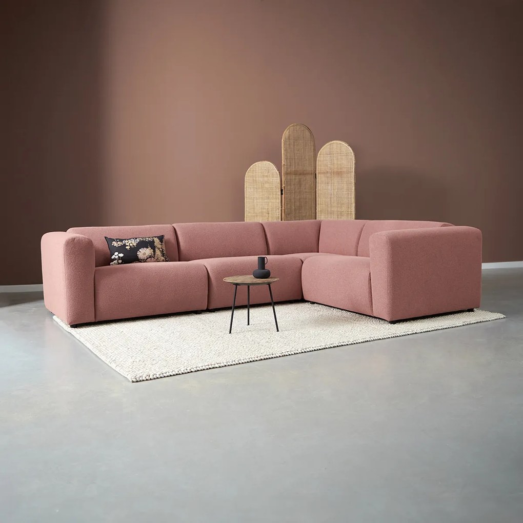 Hoekbank Rechts Terracotta Roze