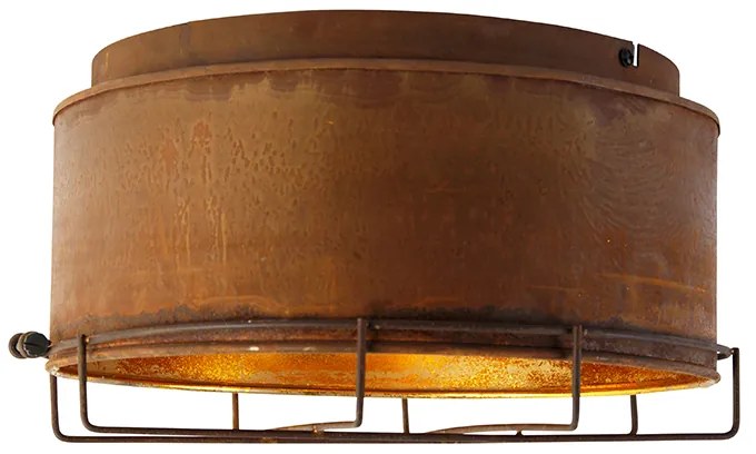 Industriële plafondlamp roestbruin 35 cm - Barril