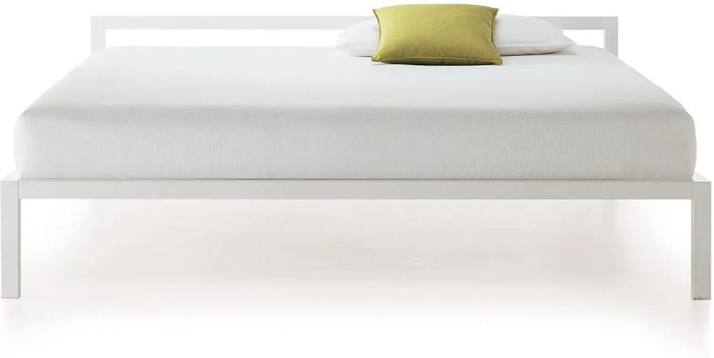 MDF Italia Aluminium Lacquered bed met hoofdbord 160x210 wit