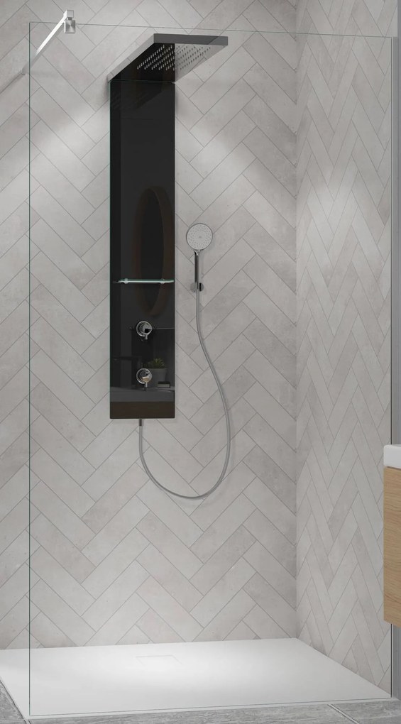 Ben Vivid inloopdouche incl. antikalk 100x200cm geborsteld nikkel