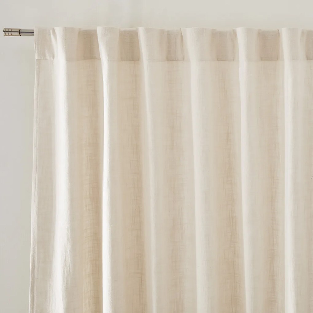 Katoenen gordijn met verborgen lipjes, Jawi