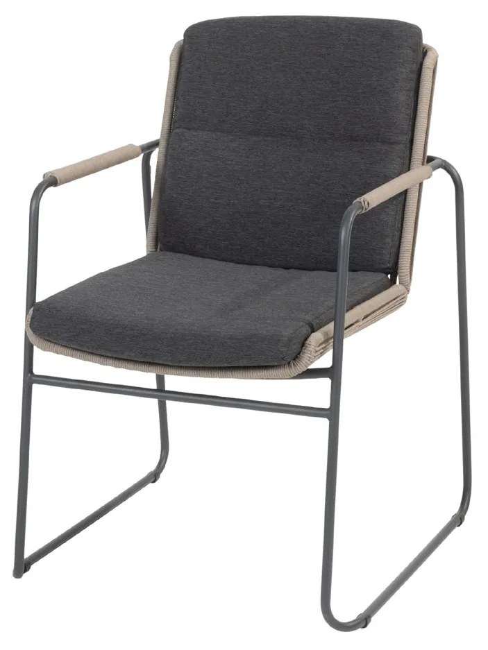 Taste by 4 Seasons Parma stapelbare tuinstoel antraciet  Tuinstoel    taupe weerbestendig