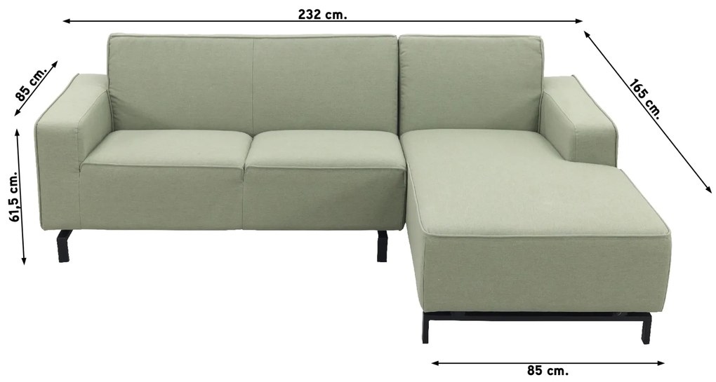Boavista Sunbrella loungebank chaise longue - Heritage leaf - 2-delig - links