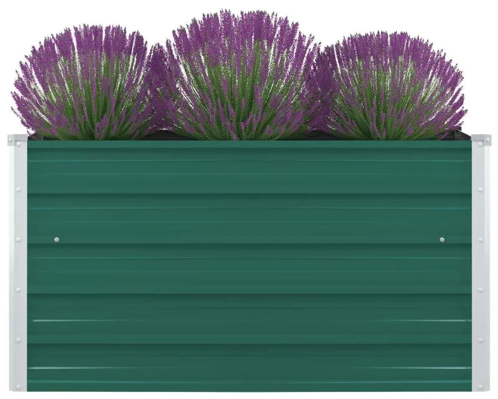 vidaXL Plantenbak verhoogd 100x100x45 cm gegalvaniseerd staal groen