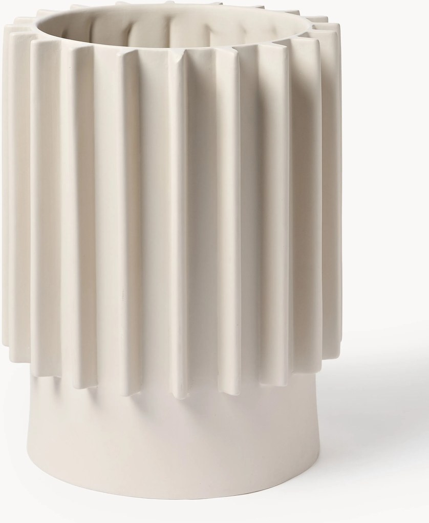 Plantenpot Valeska met geribbeld oppervlak, H 41 cm