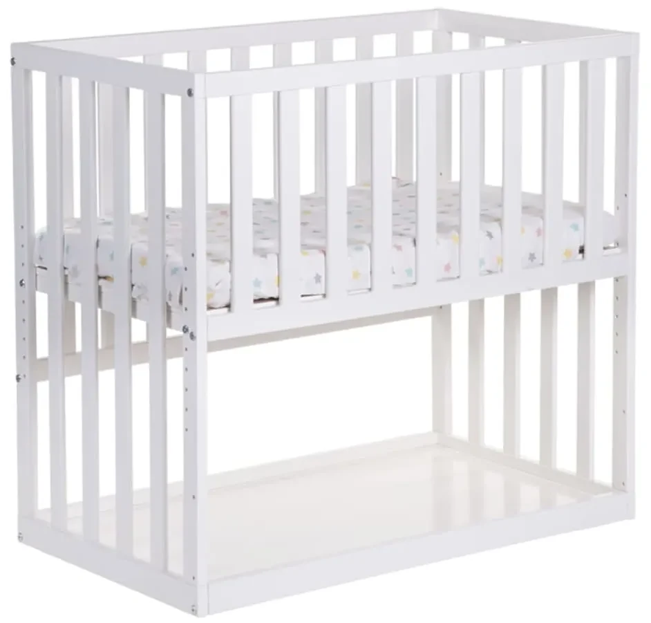 CHILDHOME Bedkant wieg 50x90 cm wit beukenhout