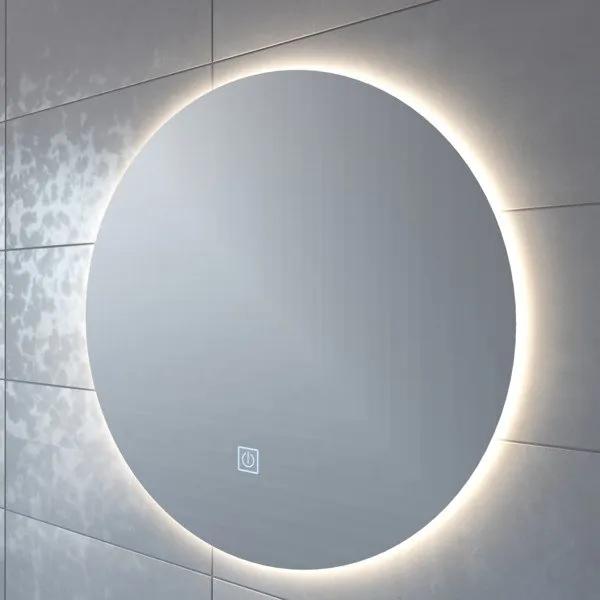 Adema Circle badkamerspiegel rond diameter 80cm met indirecte LED verlichting met spiegelverwarming en touch schakelaar JG1112-800