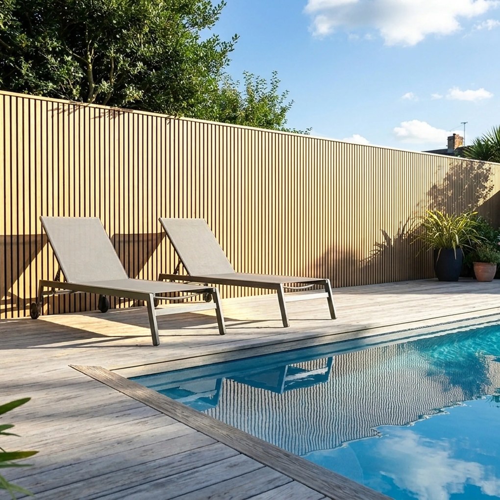 Buitenpanel Berk 290cm | Gevelbekleding | Tuin | 3D Houtnerf