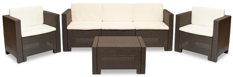 Tuinmeubelset Colorado Coffee 5 bruin Bica