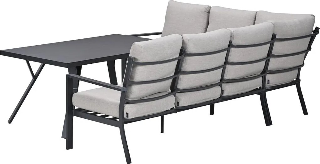Garden Impressions Senja lounge dining set 3-delig links - sandstone