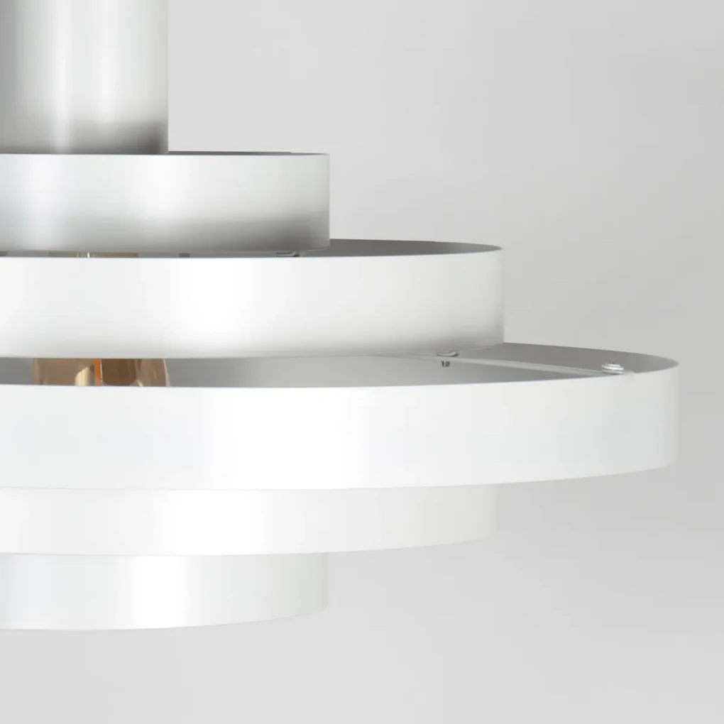 Retro hanglamp wit rond - Halo Cirque Retro E27 Binnenverlichting Lamp