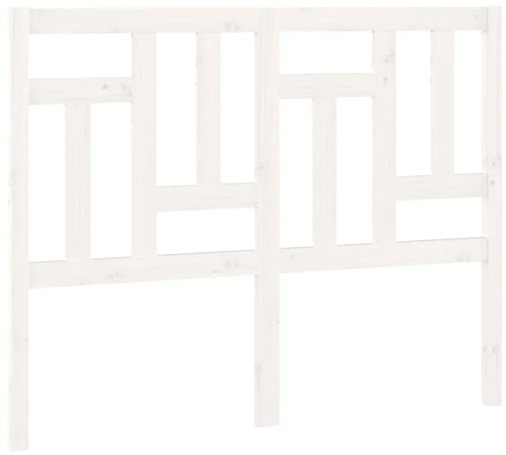 vidaXL Hoofdbord 125,5x4x100 cm massief grenenhout wit