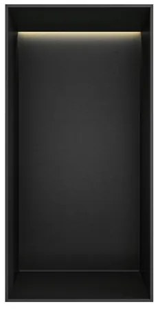 Hotbath &MORE Inbouwbox of inbouwnis - 30x15x10 - frameless + LED - Geborsteld zwart PVD BOX015FLMBP