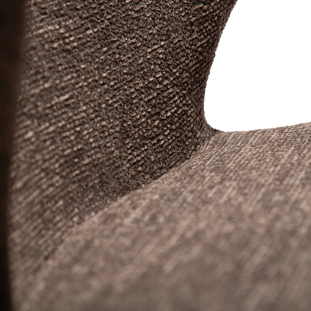 Dan-Form Glory Swivel Draaibare Eetkamerstoel Bruin Boucle