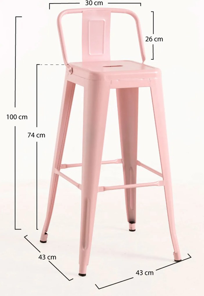 Set 4 Krukken Torix Rugleuning