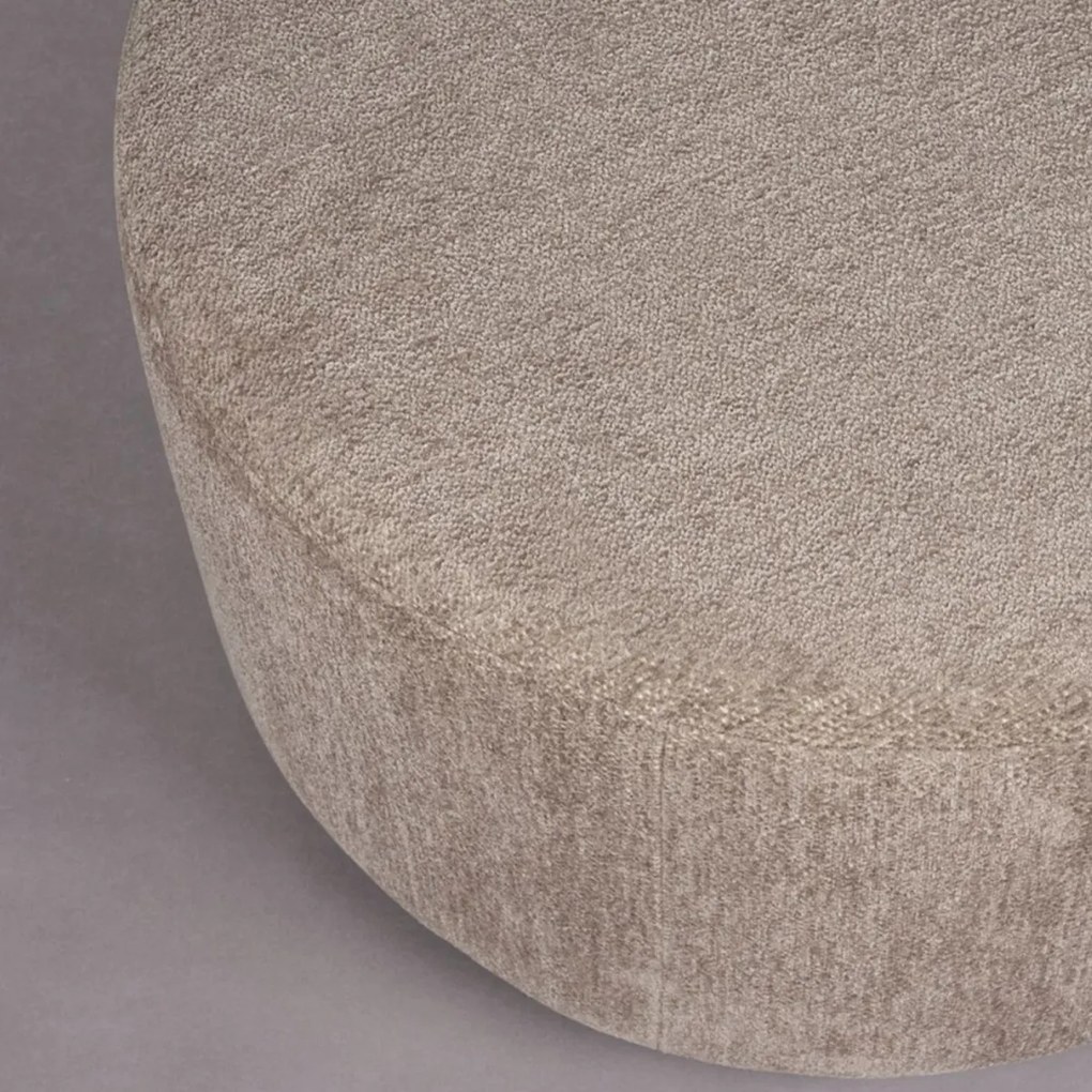 Dutchbone Rocca Cappuccino Ronde Hocker Cappuccino