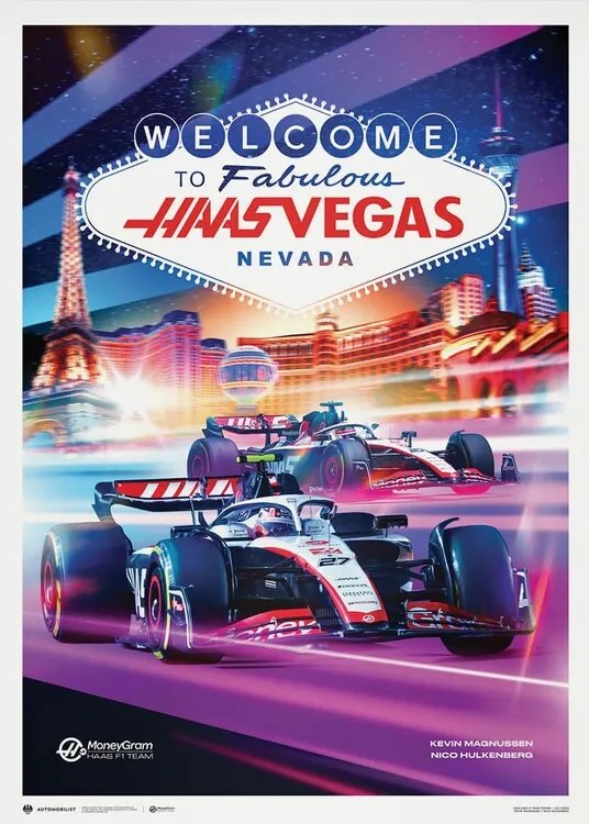 Kunstdruk MoneyGram Haas F1 Team - Las Vegas - 2023, Automobilist