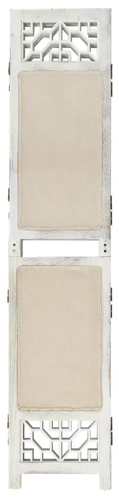 vidaXL Kamerscherm met 3 panelen 105x165 cm stof crèmekleurig