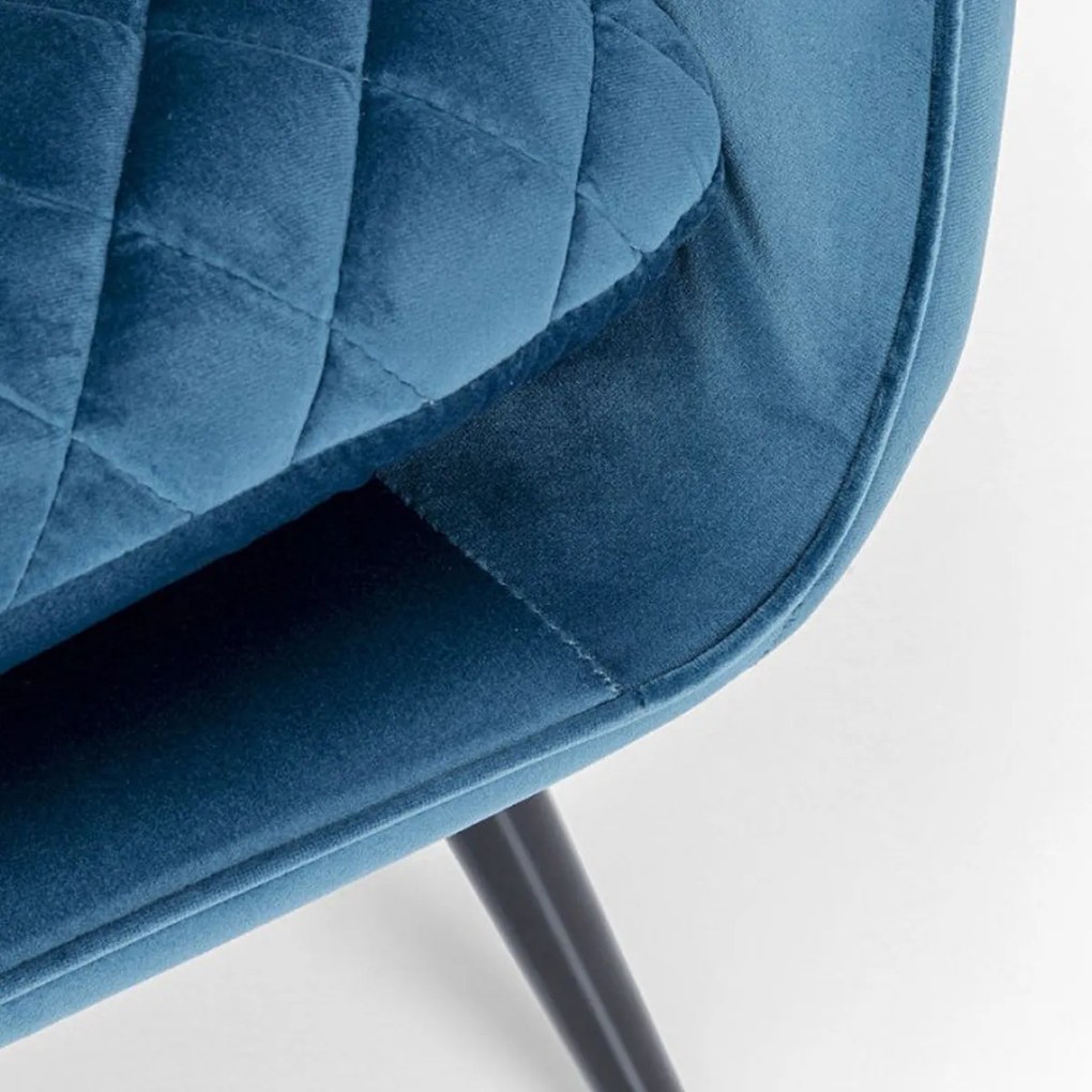 Kare Design Tudor Fluwelen Oor-fauteuil Blauwgroen
