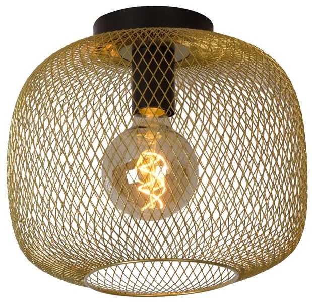 Lucide Mesh plafondlamp 30cm 1x E27 goud mat