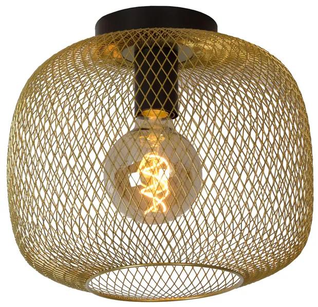 Lucide Mesh plafondlamp 30cm 1x E27 goud mat