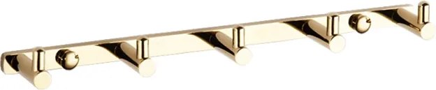 Mexen handdoekhaak met vijf houders, goud - 709165-50