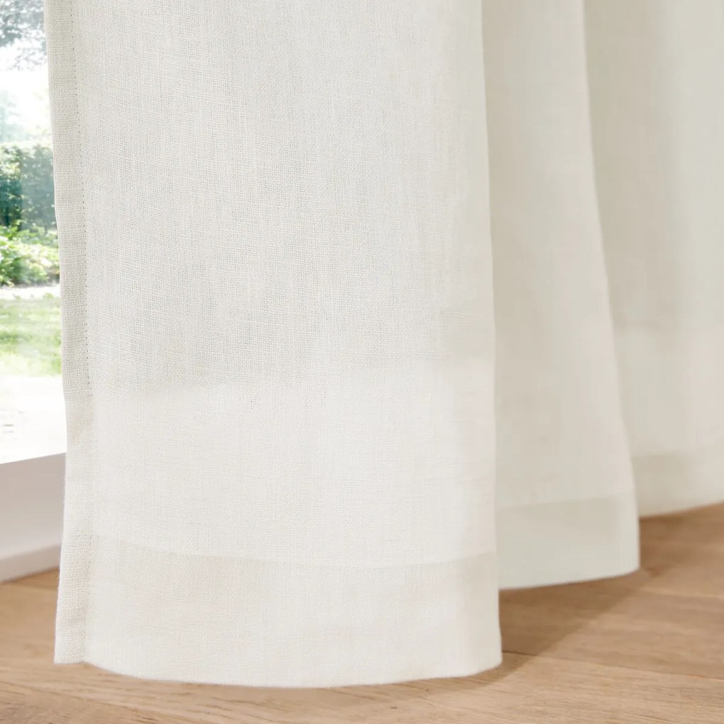 Verduisteringsgordijn in linnen met gerimpelde bies en golf, ELBA