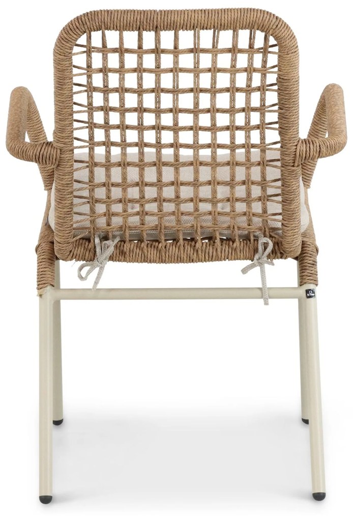 Tuinset 4 personen 120 cm Aluminium/rope Taupe Lifestyle Garden Furniture Catalone/Vienna