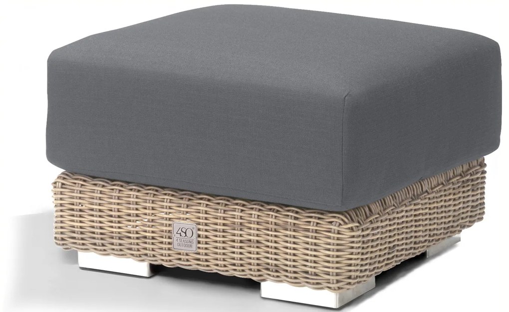 4 Seasons Outdoor Kingston footstool, pure  Voetenbank     weerbestendig