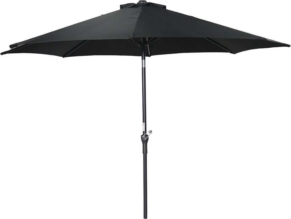 Garden Impressions Lotus stokparasol Ø300 cm - zwart