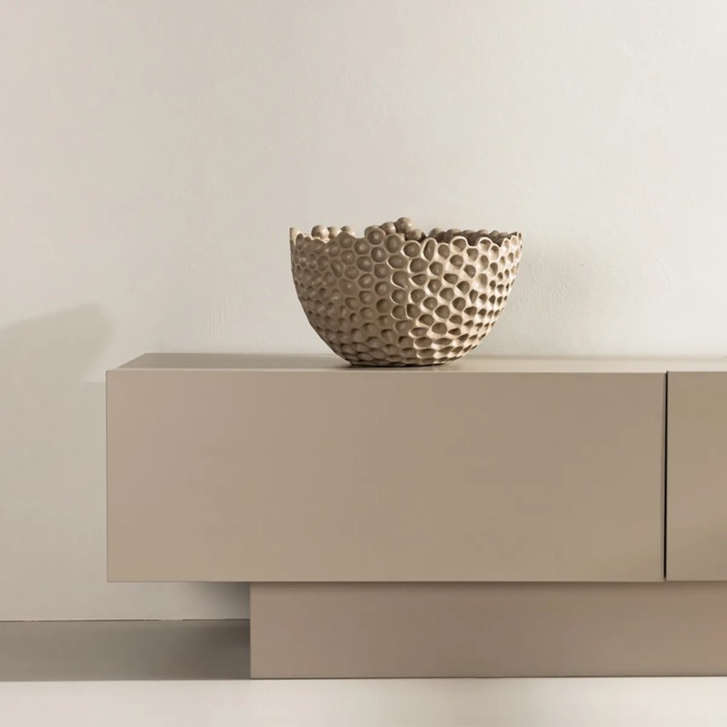 TV Meubel Met Opbergruimte Beige - 160x47x45cm.