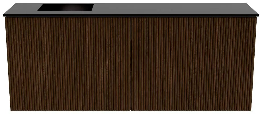 Mondiaz Joya 100cm toiletmeubel walnut met wastafel faye links zonder kraangat urban