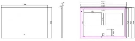 Mueller Sunshine spiegel met LED 120x80cm