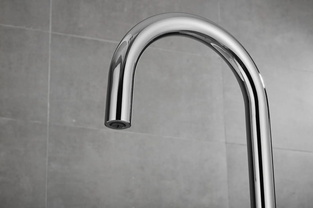 Saniclear Talpa Curved inbouw badkraan met vrijstaande uitloop chroom