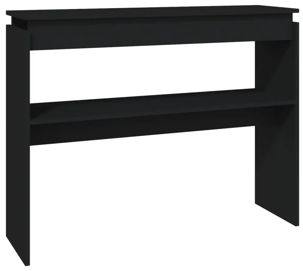 vidaXL Wandtafel 102x30x80 cm spaanplaat zwart