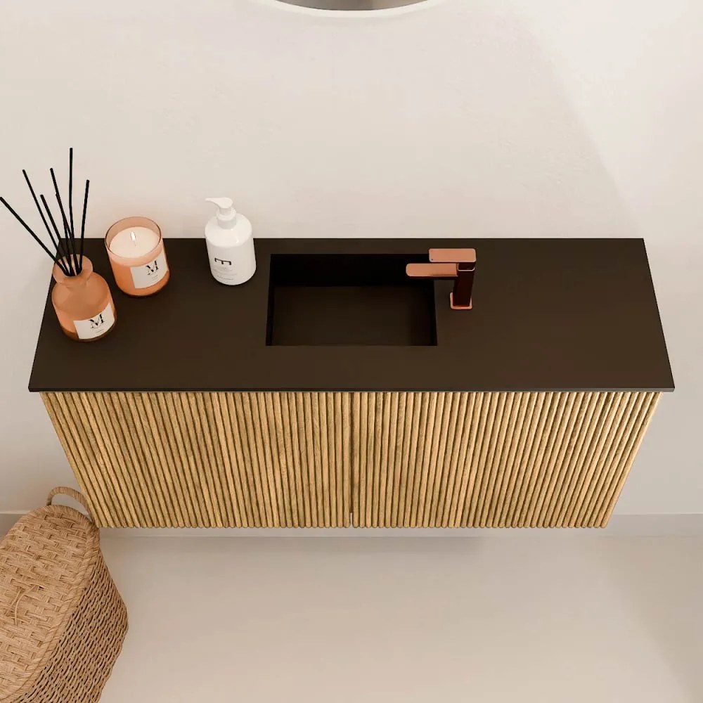 Mondiaz Joya 80cm toiletmeubel oak met wastafel faye midden 1 kraangat urban